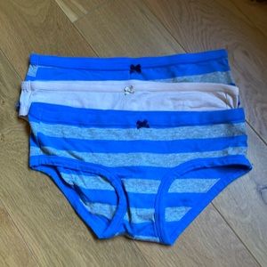 Three pair of Aerie panties - size m- NWOT - 95%cotton/5%elastane